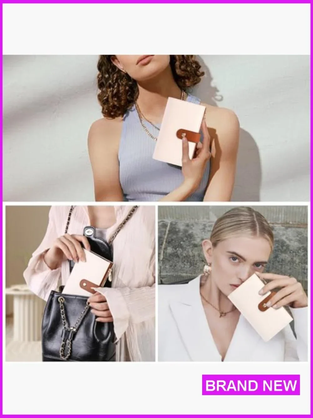 RFID Blocking Leather Trifold Clutch Wallet Credit Card Holder Travel Purse - Picture 6 of 6